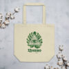 KEISO ADAM'S EYE GREEN. Bolsa de tela ecológica personalizada con algodón orgánico. Impresa bajo demanda