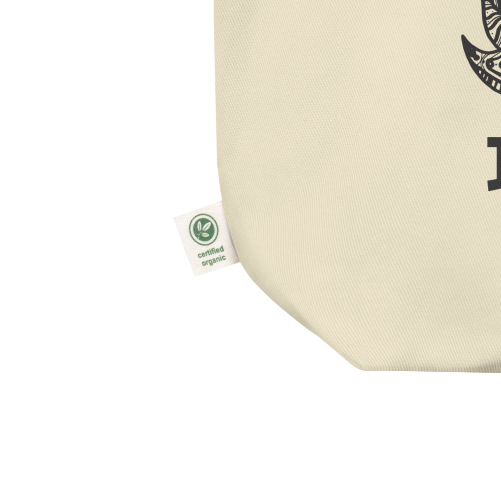 KEISO LOTU'S EYE BLACK. Bolsa de tela ecológica personalizada con algodón orgánico. Impresa bajo demanda