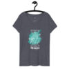 KEISO MYSTIC TURTLE. Camiseta reciclada y personalizada con cuello de V. Impresa bajo demanda