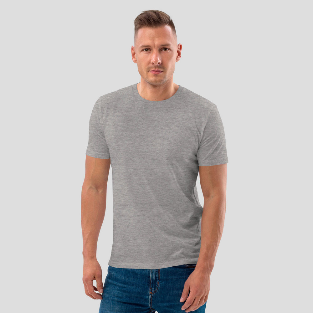 Camiseta unisex gris claro de algodón orgánico - KEISO SUMI 墨