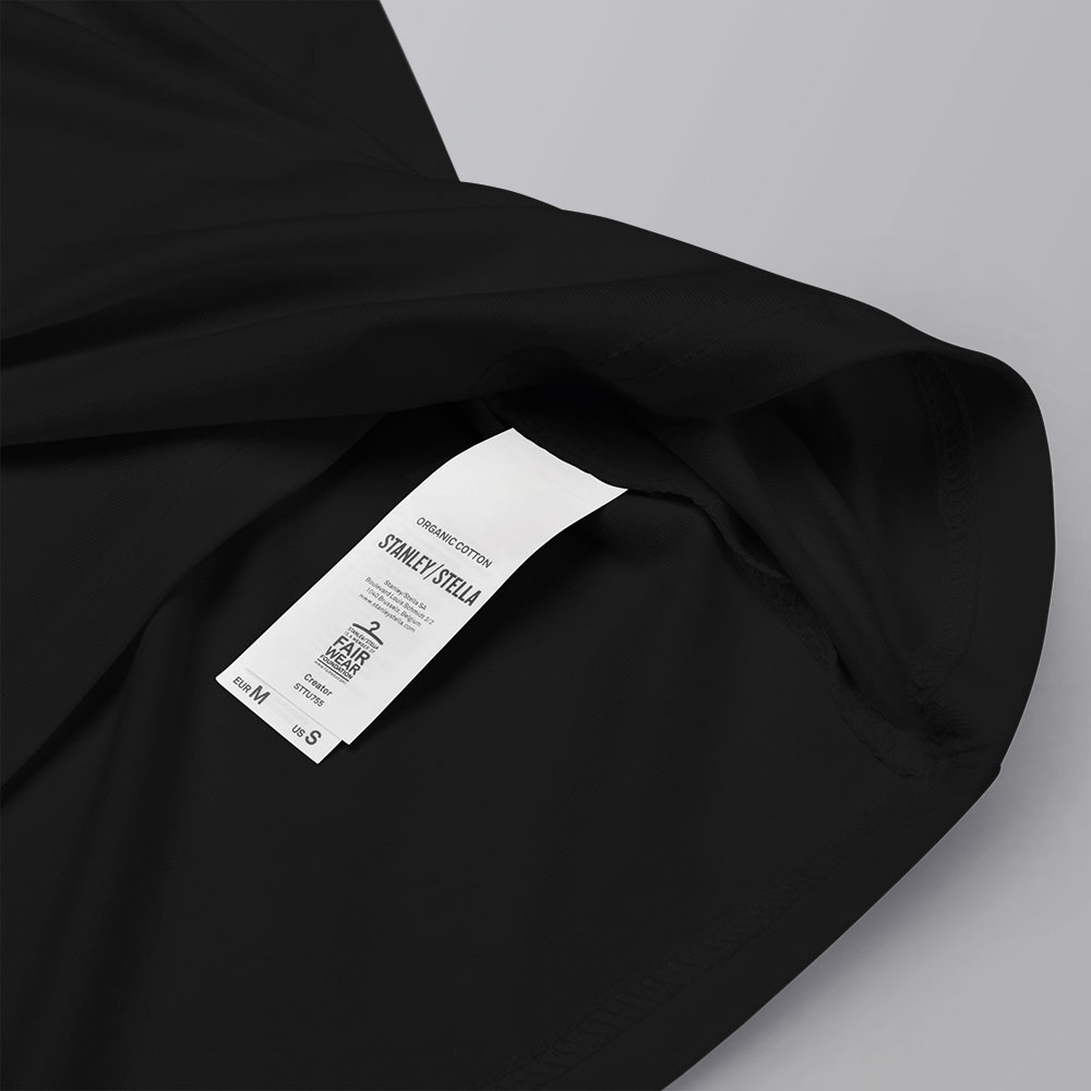 Camiseta negra de algodón orgánico